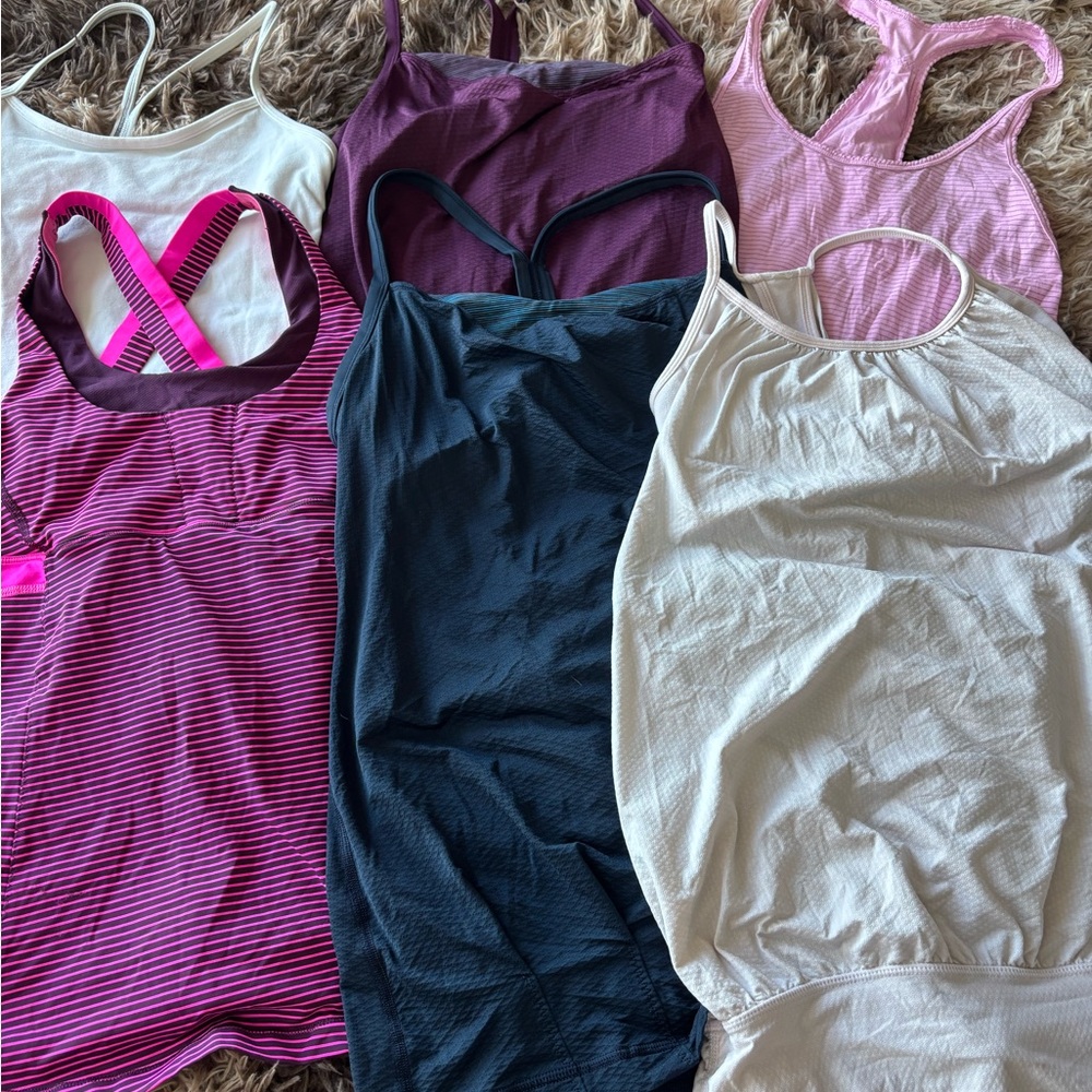 lululemon athletic all 6 Tank Tops - Pink, Purple, Black, White